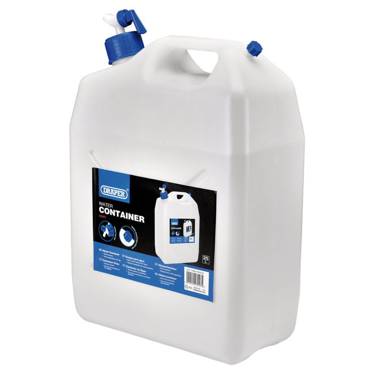 Draper Water Container with Tap, 25L 23247