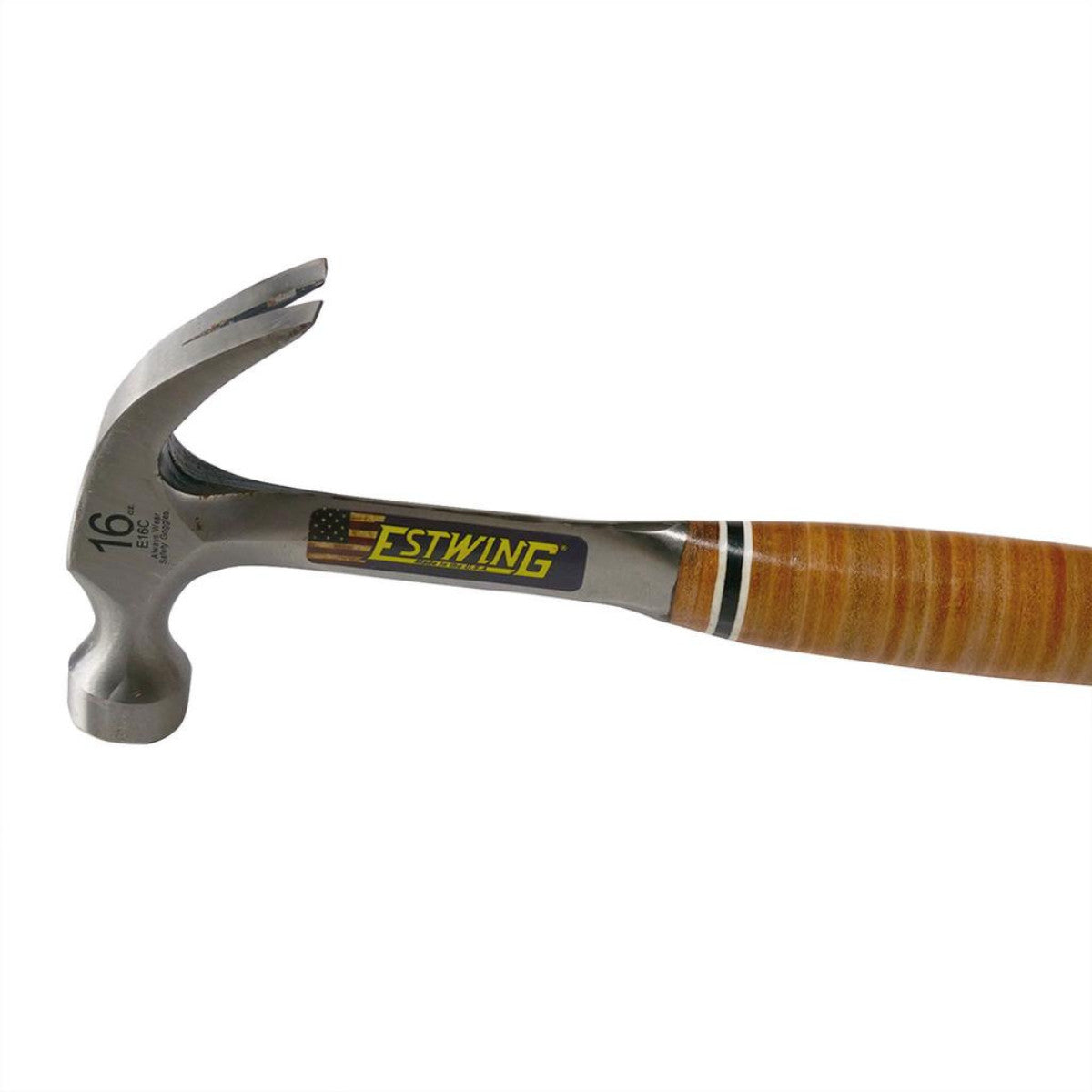Estwing E16C Curved Claw Hammer with Leather Grip, 16oz/448g 23506