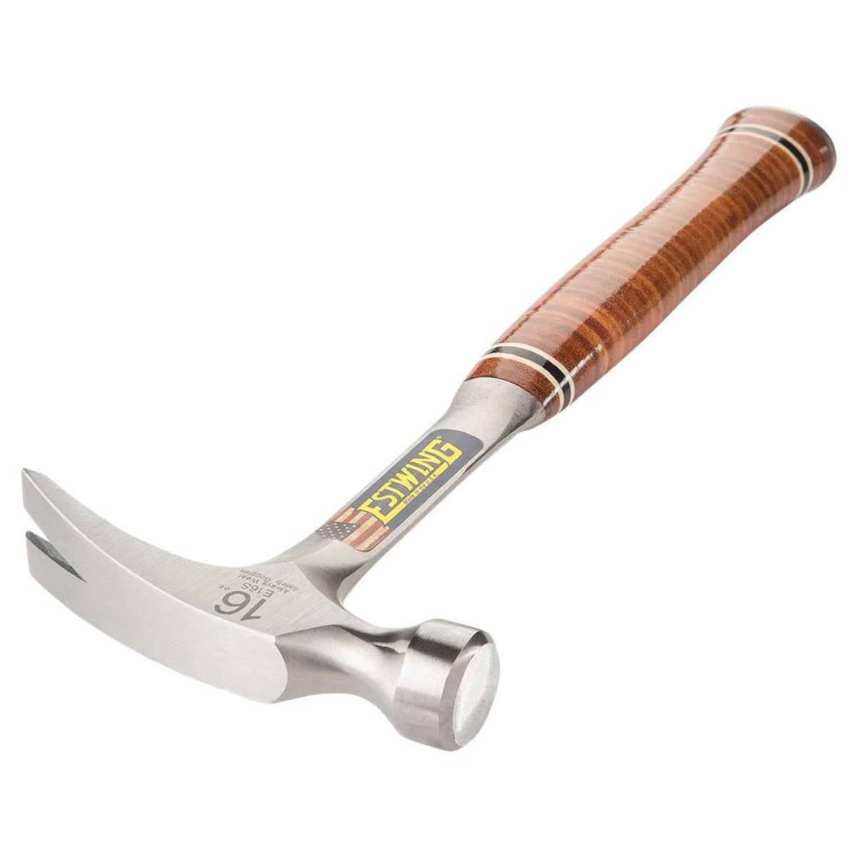 Estwing E16S Straight Claw Hammer with Leather Grip, 16oz/448g 23509