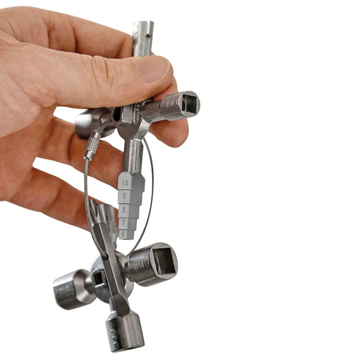 Knipex 00 11 01 TwinKey Control Cabinet Key for Standard Cabinets and Shut-off Systems, 92mm 23608