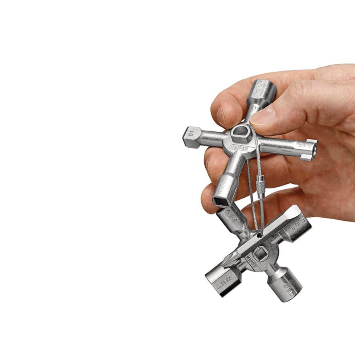 Knipex 00 11 01 TwinKey Control Cabinet Key for Standard Cabinets and Shut-off Systems, 92mm 23608