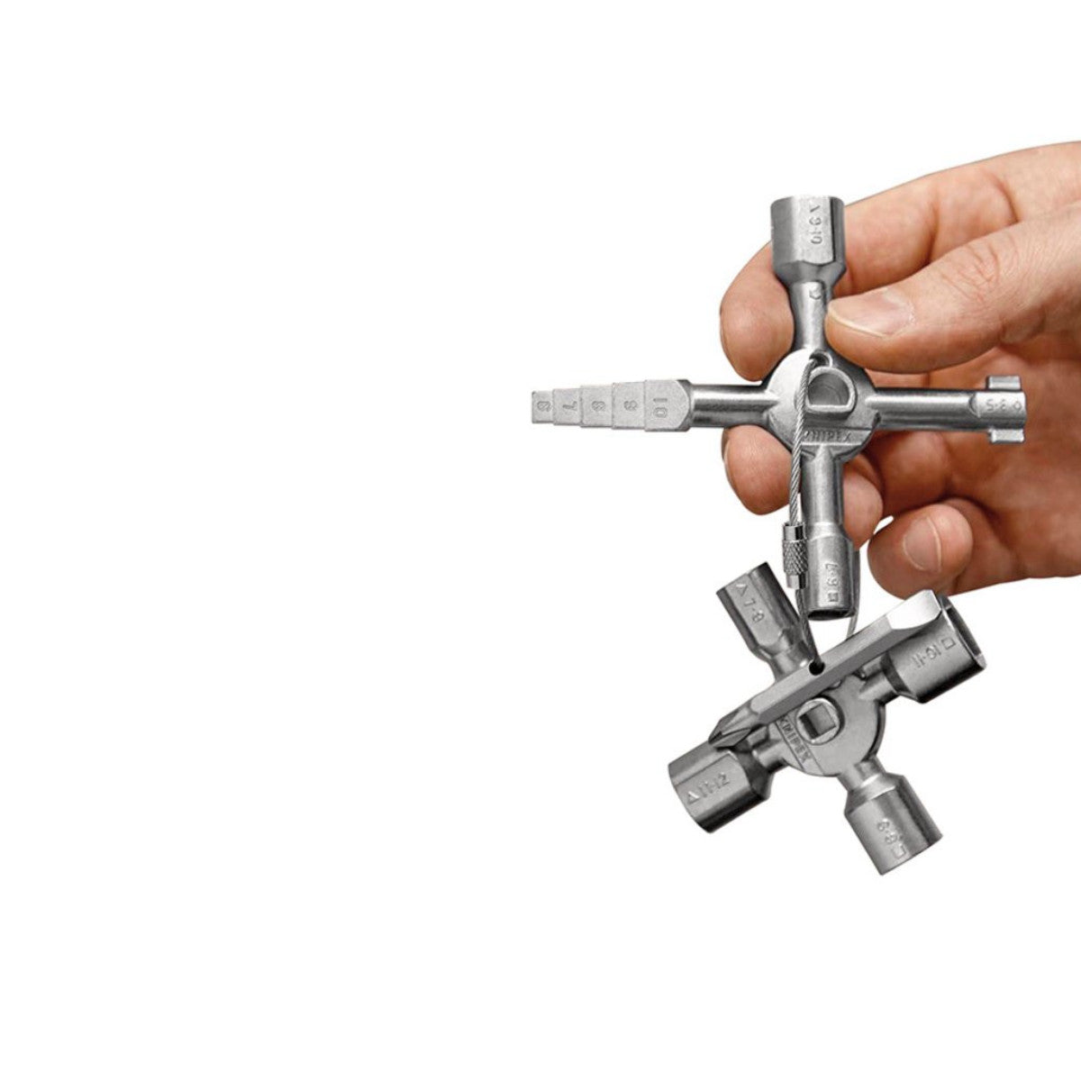 Knipex 00 11 01 TwinKey Control Cabinet Key for Standard Cabinets and Shut-off Systems, 92mm 23608