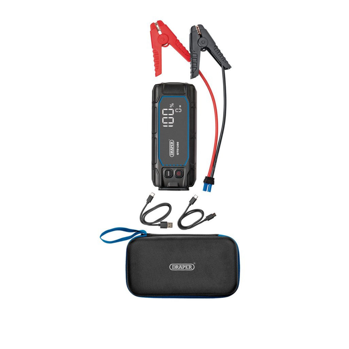 Draper 12V Lithium Jump Starter with Digital Display, 1200A 23728