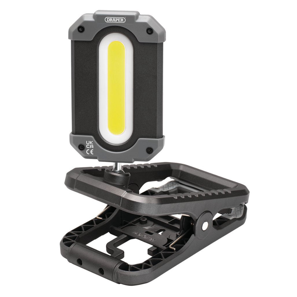 Draper COB LED Rechargeable Work Light and Power Bank with Clamp, 10W, 1000 Lumens, USB-C Cable Supplied 23942