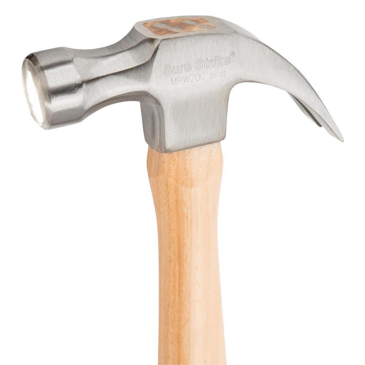 Estwing EMRW20C Sure Strike Curved Claw Hammer with Hickory Handle, 20oz/570g 24087