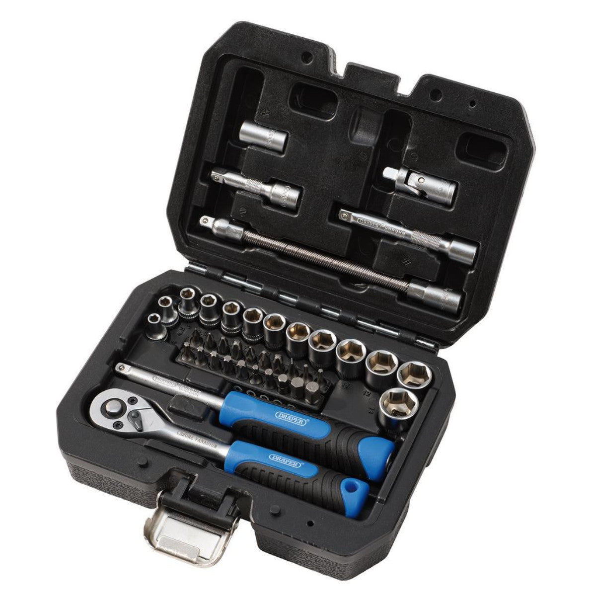Draper HI-TORQ Metric Socket and Bit Set, 1/4" Sq. Dr. (40 Piece) 24223