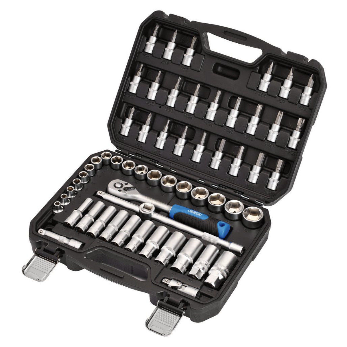 Draper HI-TORQ Metric Socket and Bit Set, 3/8" Sq. Dr. (58 Piece) 24228