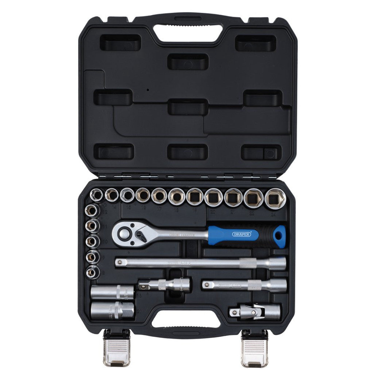 Draper HI-TORQ Metric Socket Set, 1/2" Sq. Dr. (23 Piece) 24229