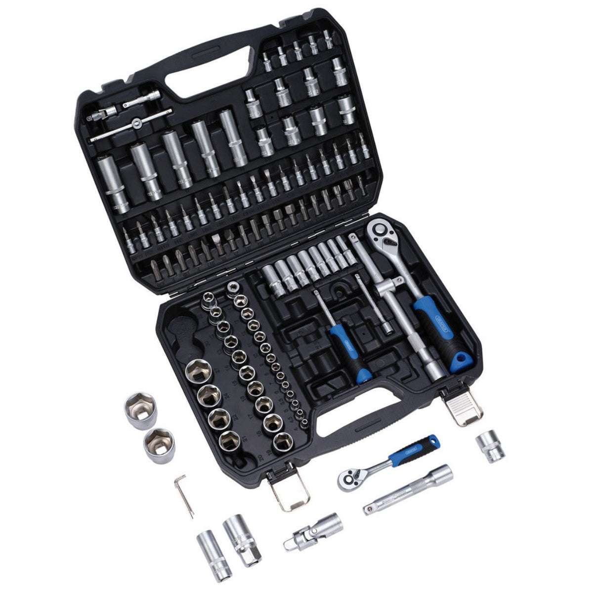 Draper HI-TORQ Metric Socket and Bit Set, 1/4" and 1/2" Sq. Dr. (110 Piece) 24230