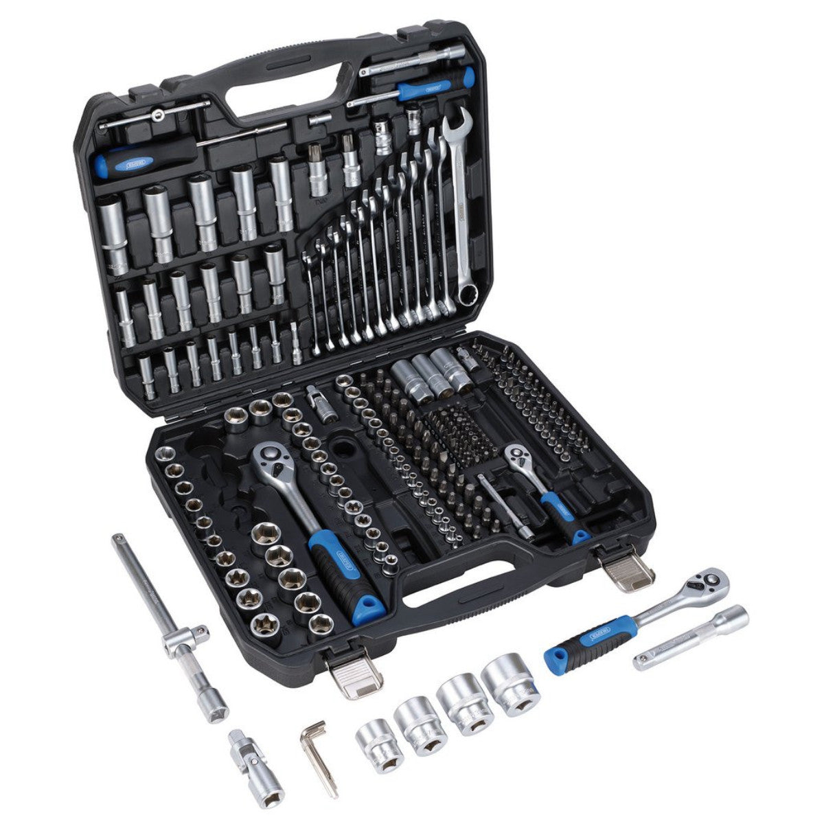 Draper HI-TORQ Metric Socket and Bit Set, 1/4", 3/8" and 1/2" Sq. Dr. (219 Piece) 24232