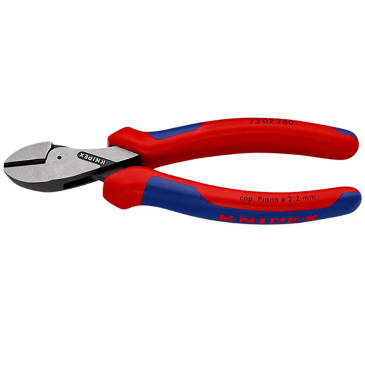 Knipex 73 02 160 X-Cut Compact Diagonal Cutter high lever transmission with multi-component grips black atramentized, 160mm 24375