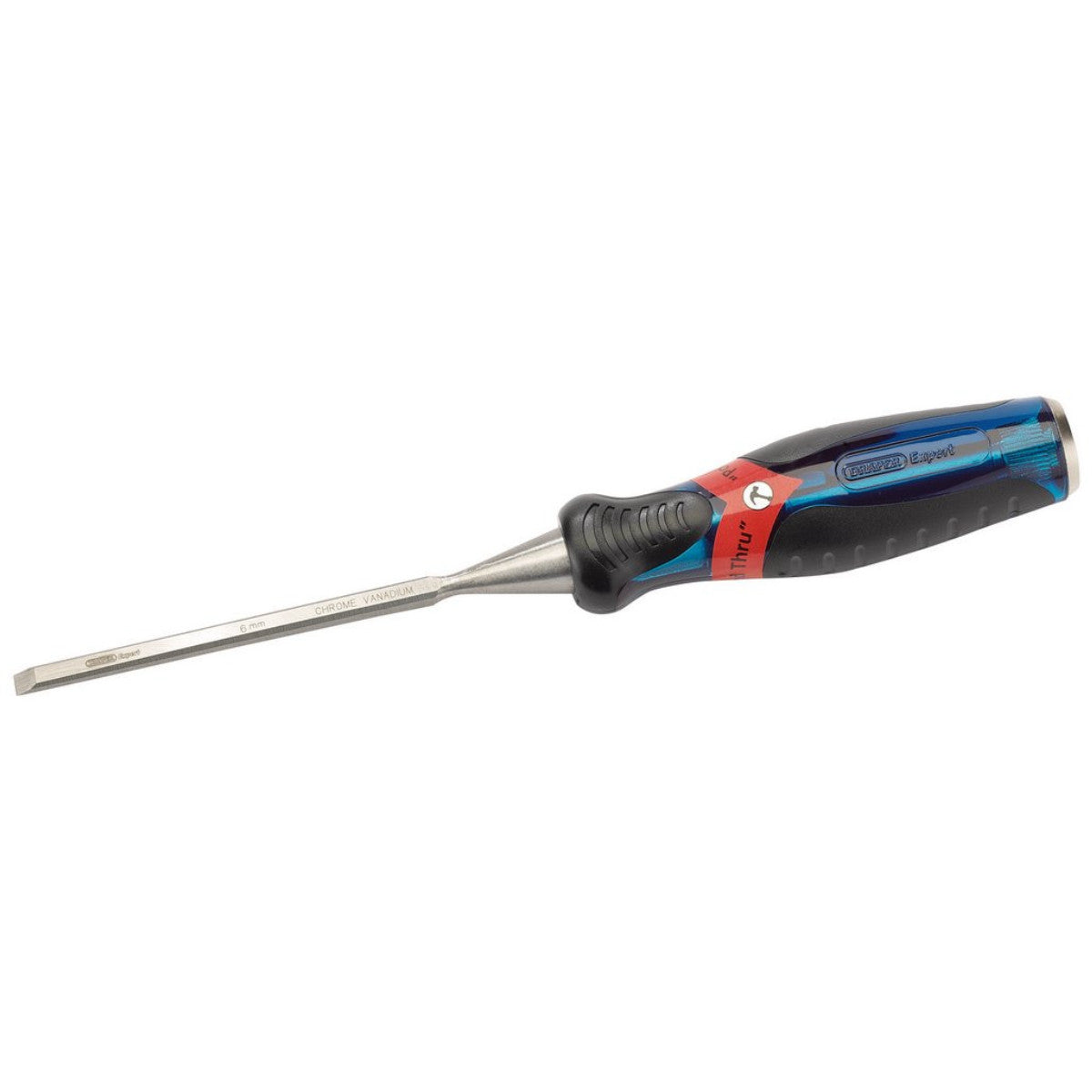 Draper Expert Soft Grip 'Pound Thru' Bevel Edge Wood Chisel, 6 x 140mm 24402