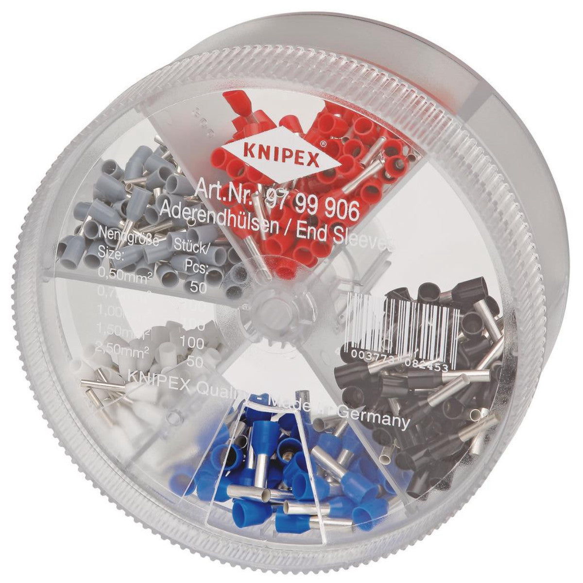 Knipex 97 99 906 Assortment Boxes with 450 insulated Wire Ferrules 5 x Wire Ferrule Sets 24633
