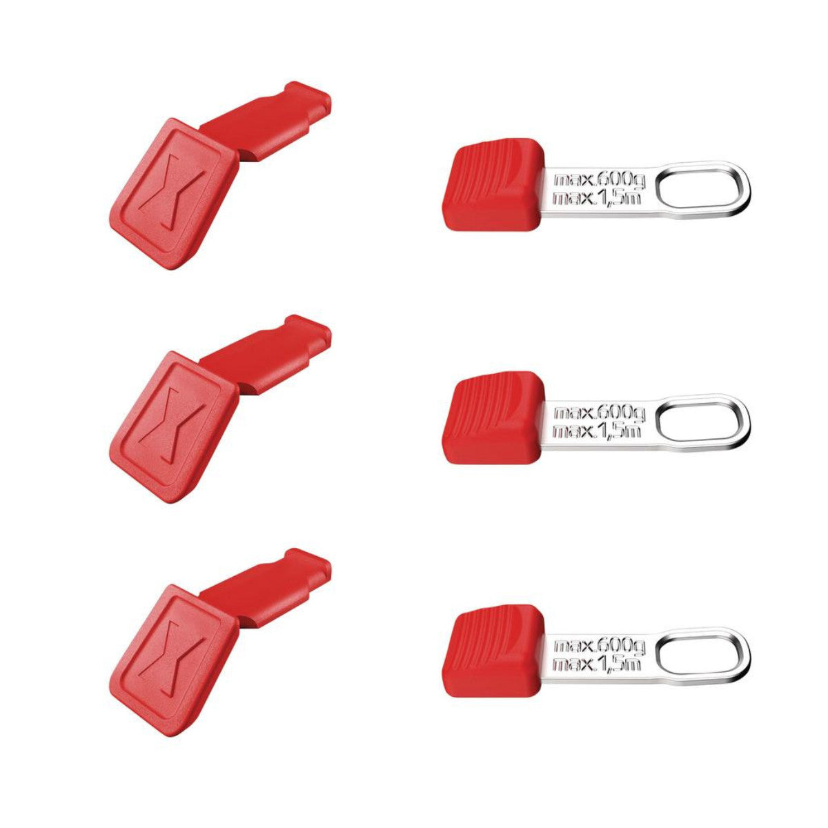 Knipex 00 63 06 TCR TetheredTool Clips + ColorCode Clips Red, 3 Pieces Each, 122mm 25156