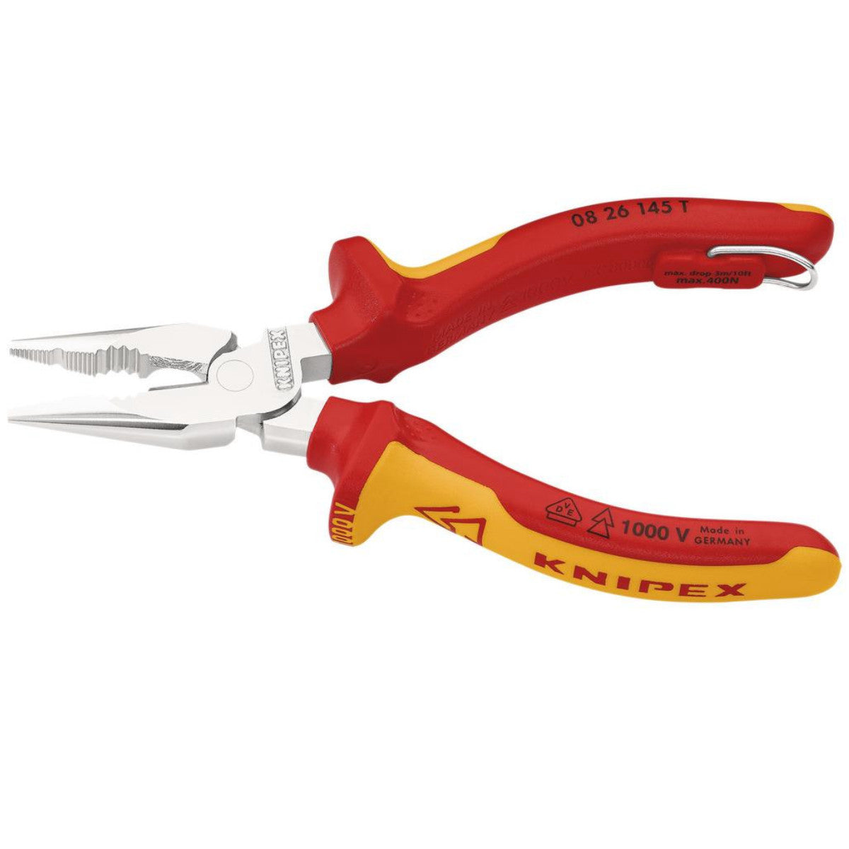 Knipex 08 26 145 T BK Needle-Nose Combination Pliers, 145mm 25159