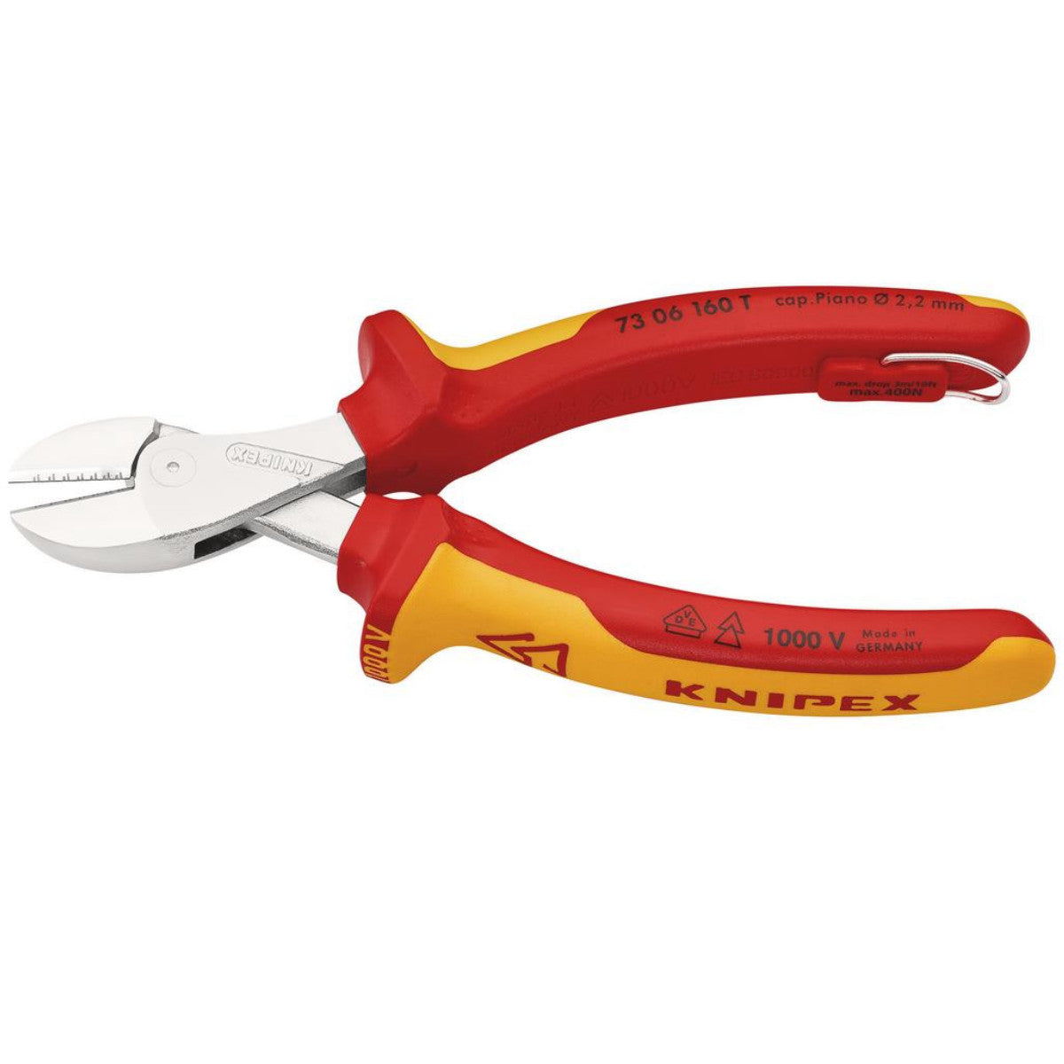 Knipex 73 06 160 T BK X-Cut VDE Compact Diagonal Cutter, 160mm 25610