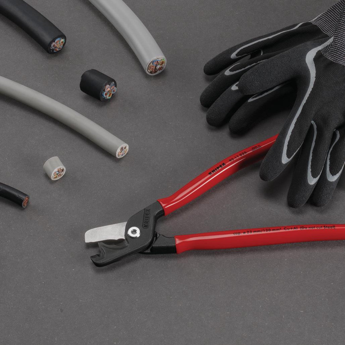 Knipex 95 11 225 SB StepCut XL Cable Shears, 225mm 26111