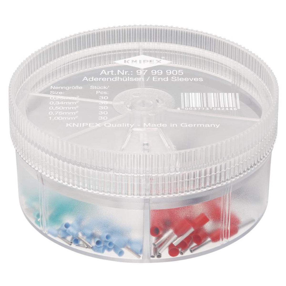 Knipex 97 99 905 Assortment Boxes with 150 Wire Ferrules 26152