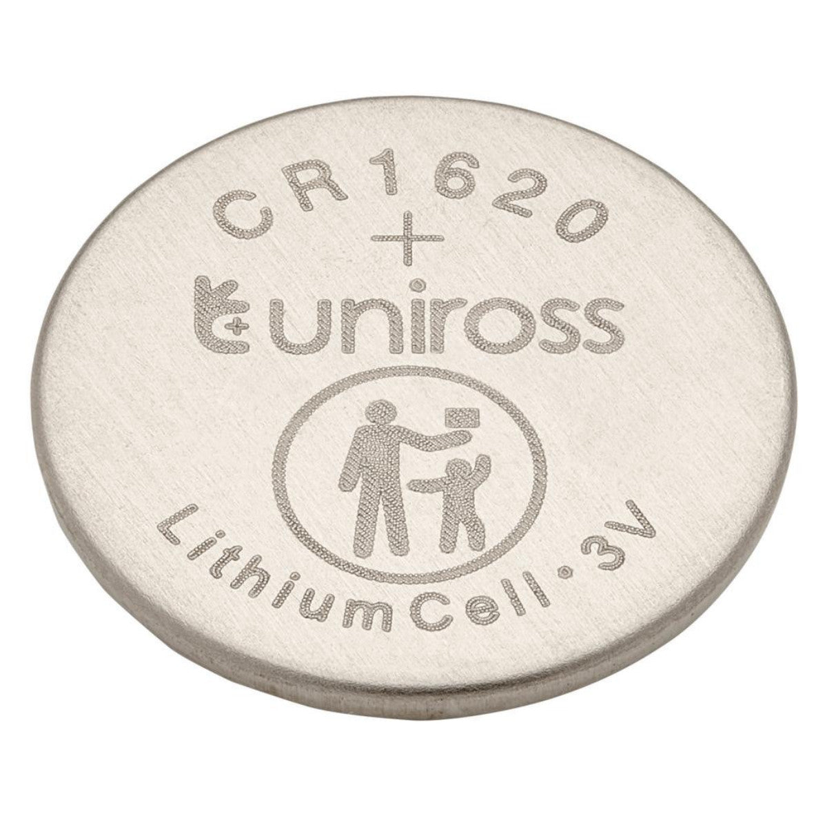 Uniross Lithium Coin Cell CR1620 Batteries (Pack of 5) 26163