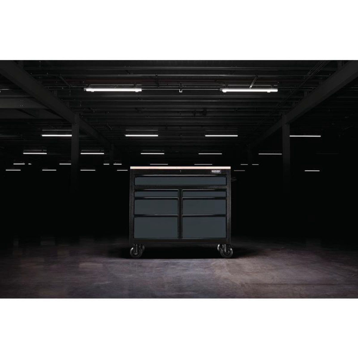 Bunker 7 Drawer Workbench Roller Tool Cabinet, 41", Grey 27207