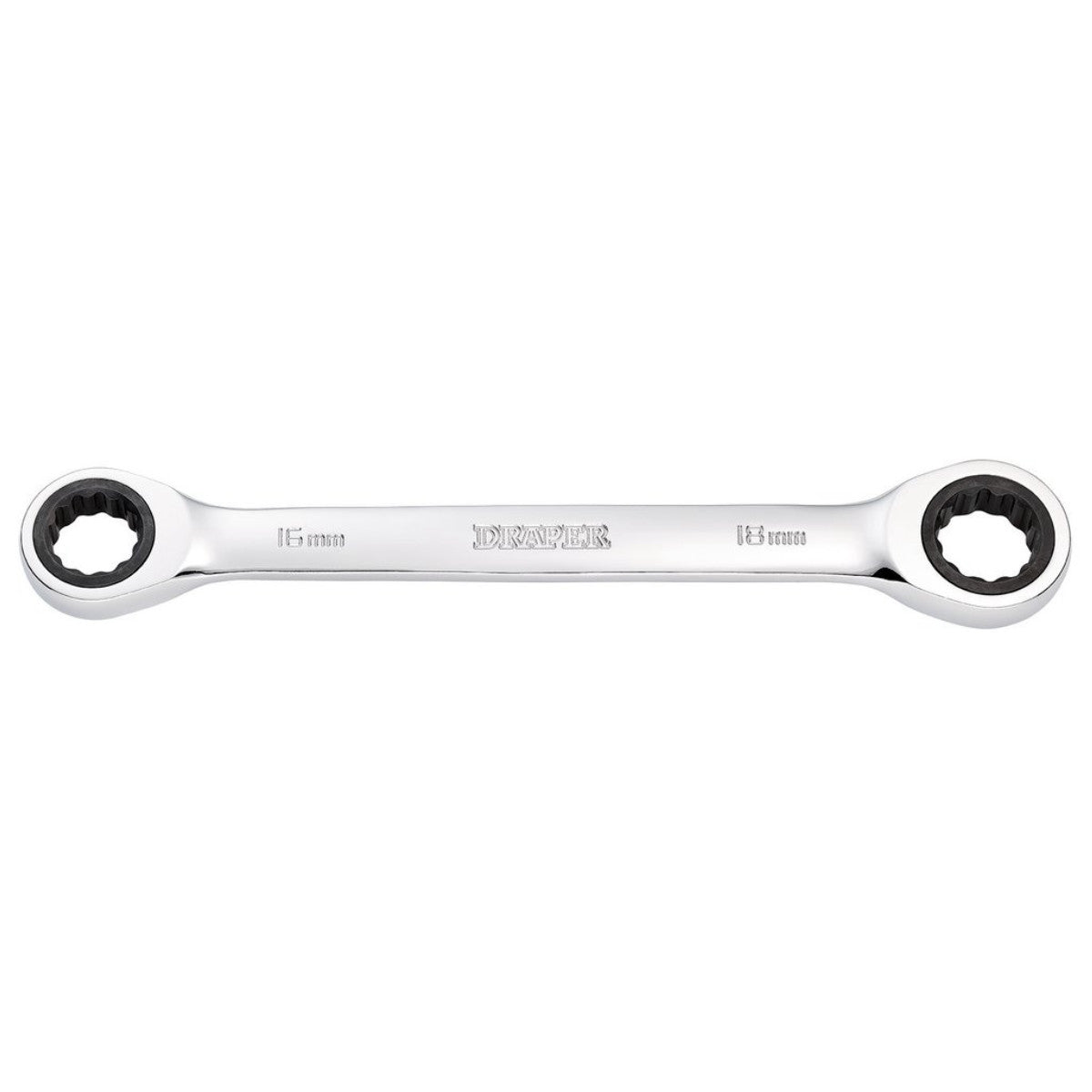 Draper HI-TORQ Metric Double Ratchet Ring Spanner, 16 x 18mm 27739