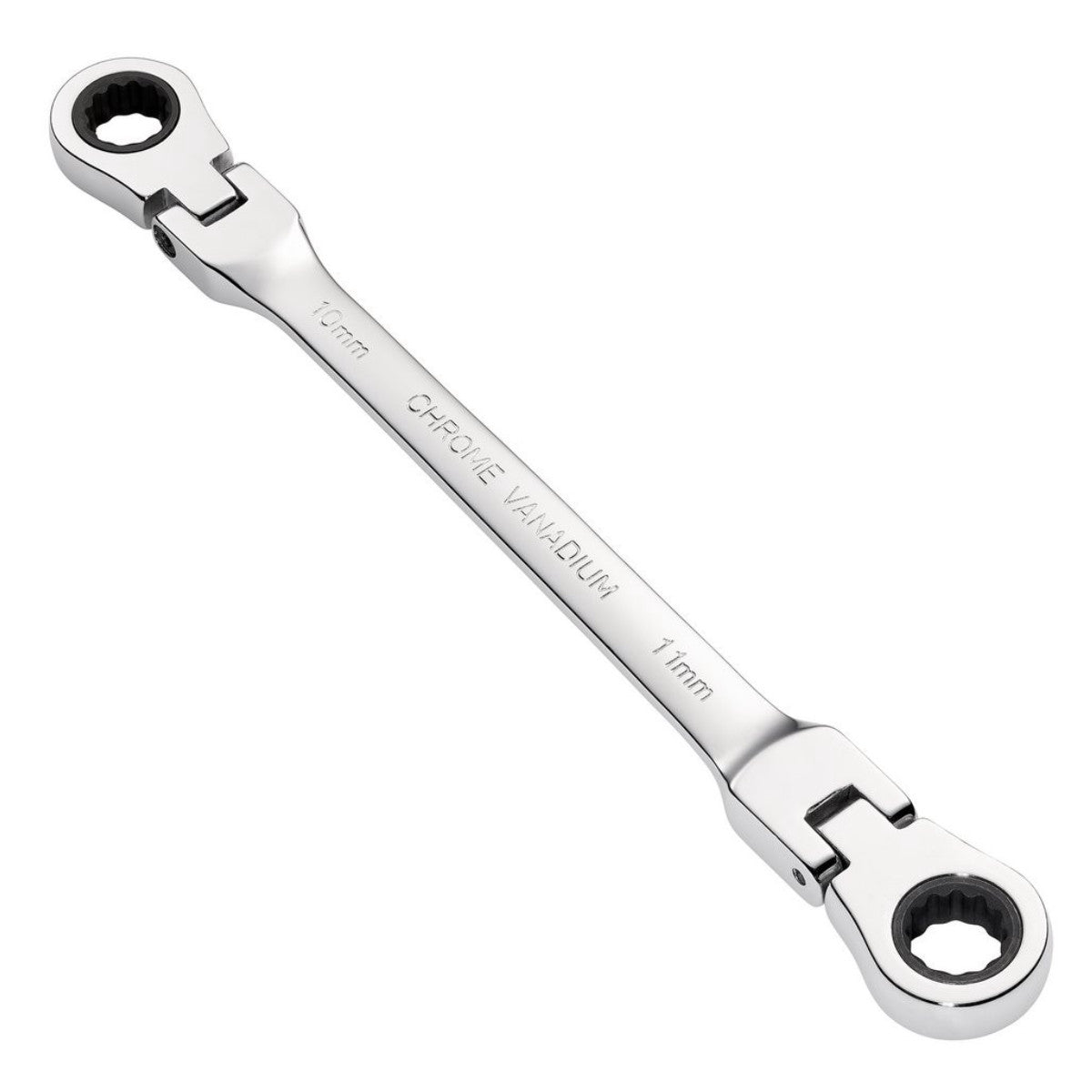 Draper HI-TORQ Metric Flexible Head Double Ring Ratchet Spanner, 10 x 11mm 27745