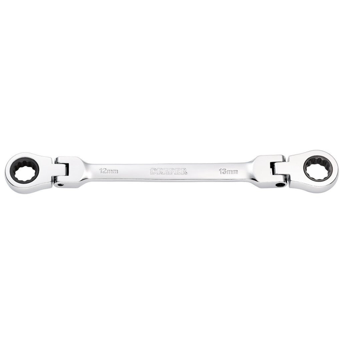 Draper HI-TORQ Metric Flexible Head Double Ring Ratchet Spanner, 12 x 13mm 27746