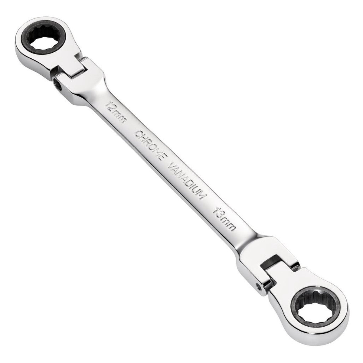 Draper HI-TORQ Metric Flexible Head Double Ring Ratchet Spanner, 12 x 13mm 27746