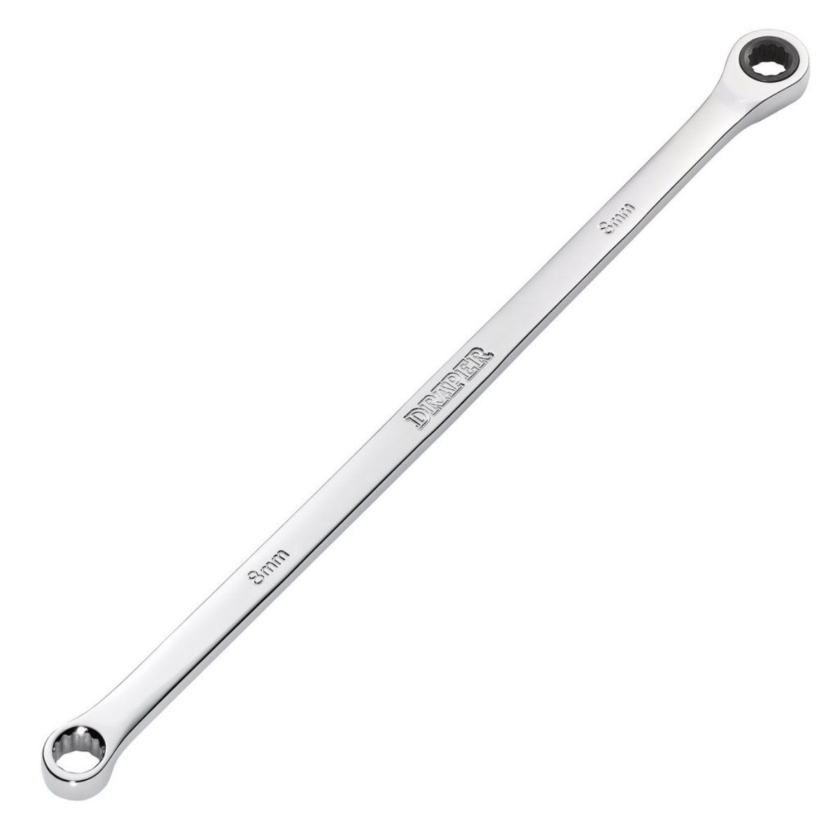 Draper HI-TORQ Metric Extra-Long Double Ring Ratchet Spanner, 8mm 27765