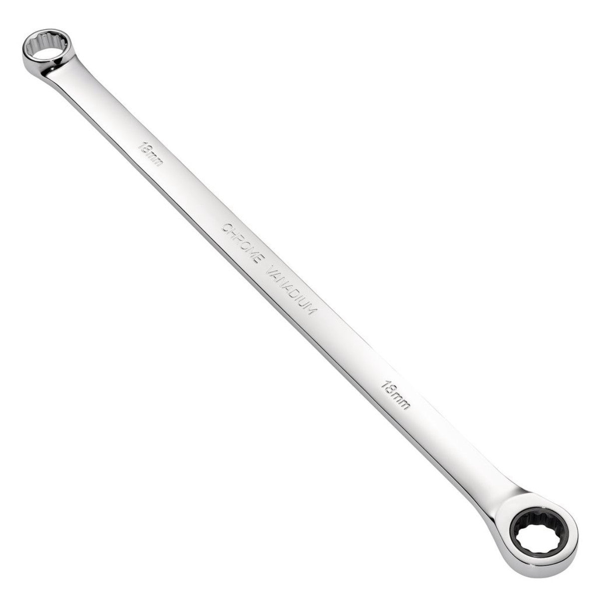 Draper HI-TORQ Metric Extra-Long Double Ring Ratchet Spanner, 18mm 27776