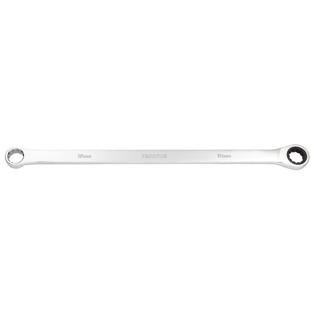 Draper HI-TORQ Metric Extra-Long Double Ring Ratchet Spanner, 19mm 27777