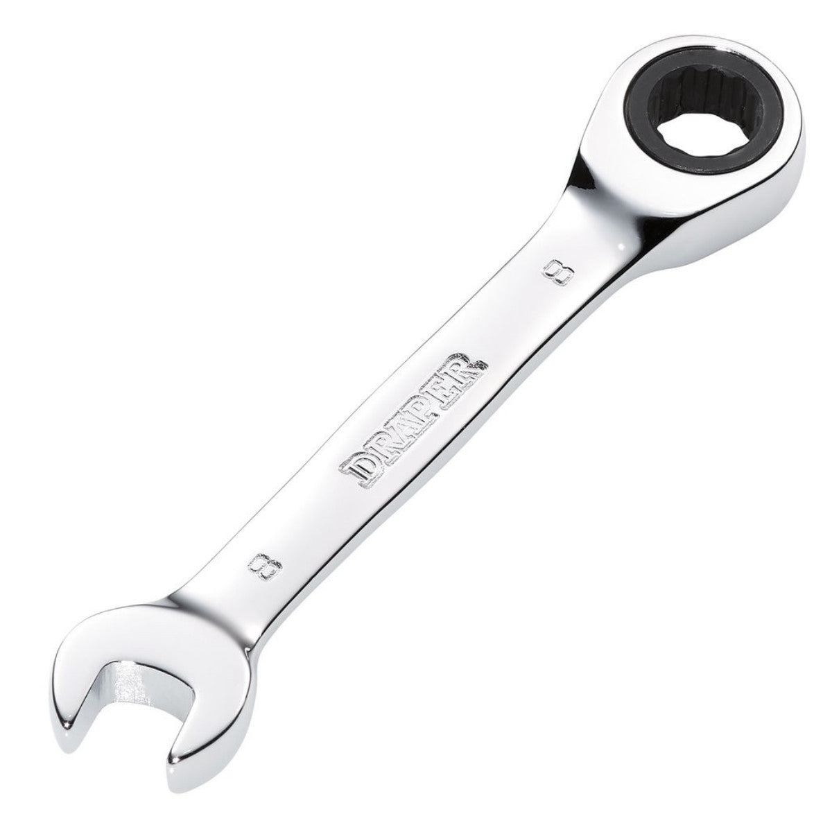Draper HI-TORQ Metric Stubby Ratchet Combination Spanner, 8mm 27840