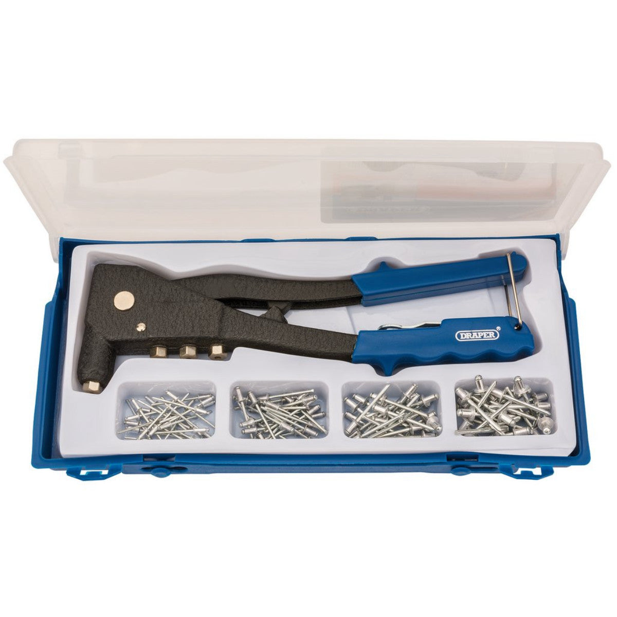 Draper Hand Riveter Kit for Aluminium Rivets, 1 x Case 27843