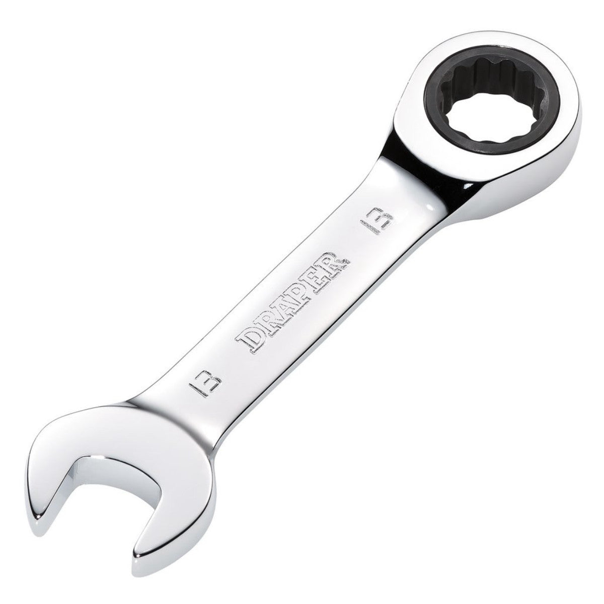 Draper HI-TORQ Metric Stubby Ratchet Combination Spanner, 13mm 27891