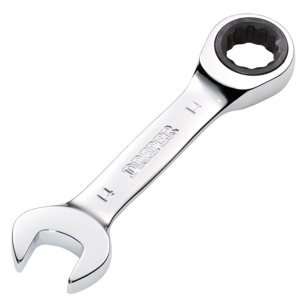 Draper HI-TORQ Metric Stubby Ratchet Combination Spanner, 14mm 27895