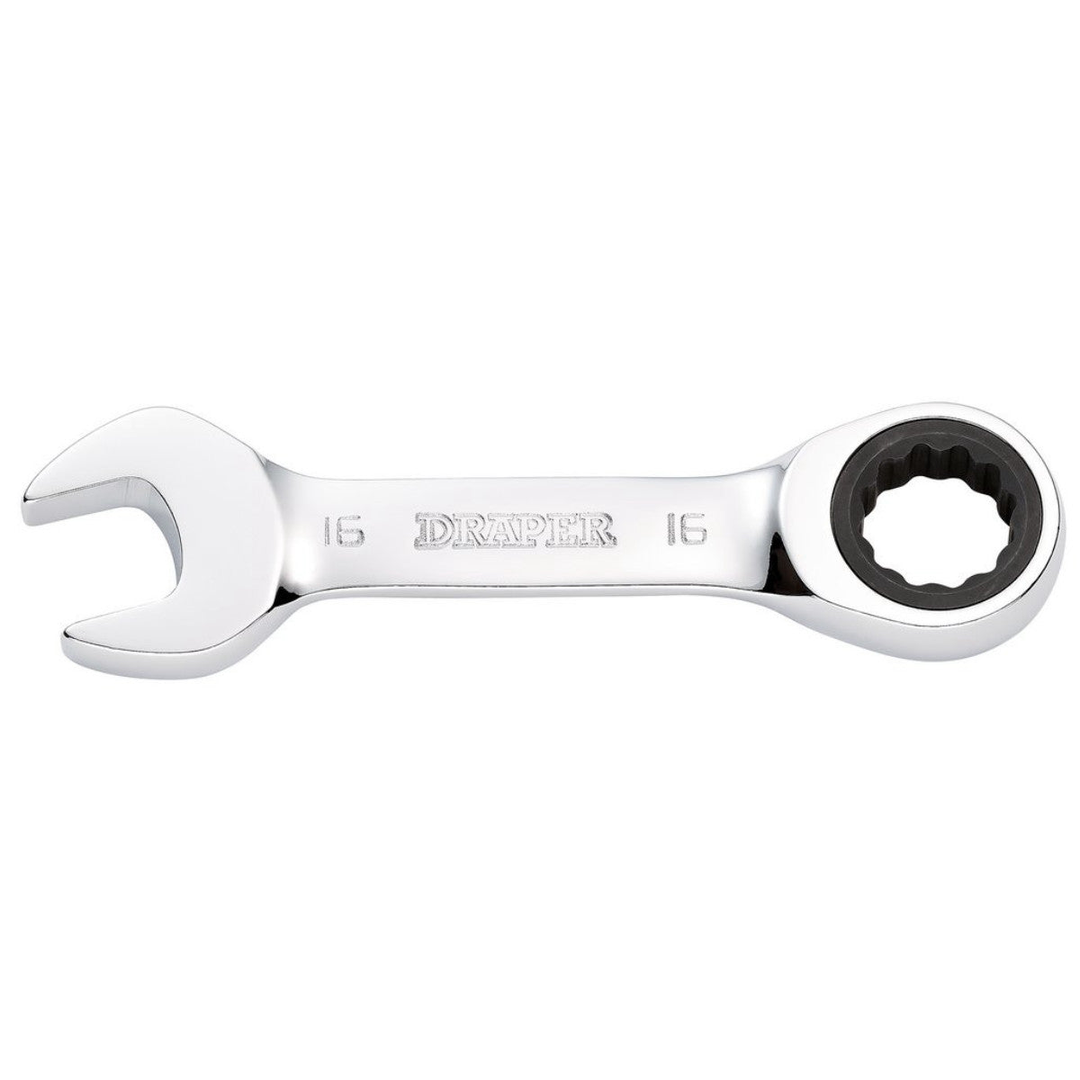 Draper HI-TORQ Metric Stubby Ratchet Combination Spanner, 16mm 27911