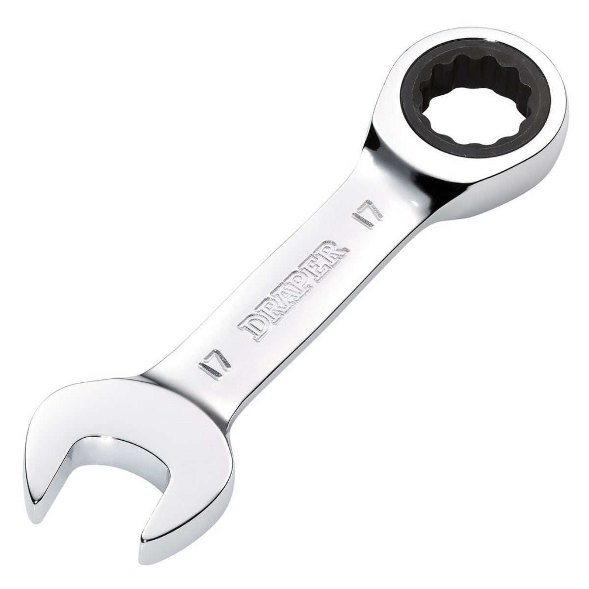 Draper HI-TORQ Metric Stubby Ratchet Combination Spanner, 17mm 27914