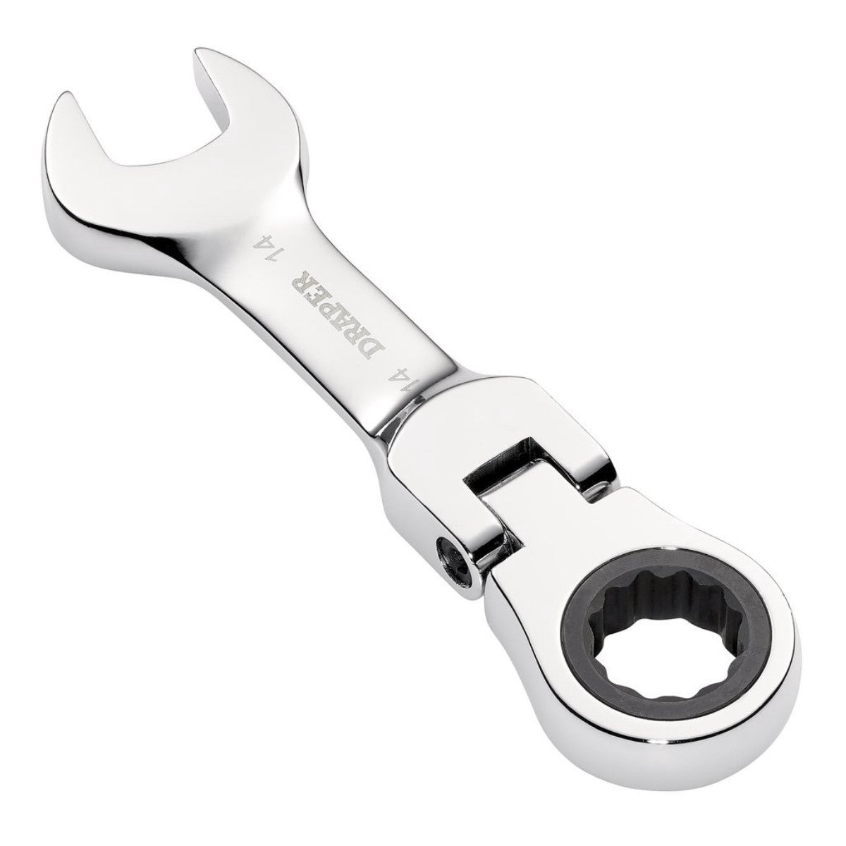 Draper HI-TORQ Metric Stubby Flexible Head Ratchet Combination Spanner, 14mm 27970