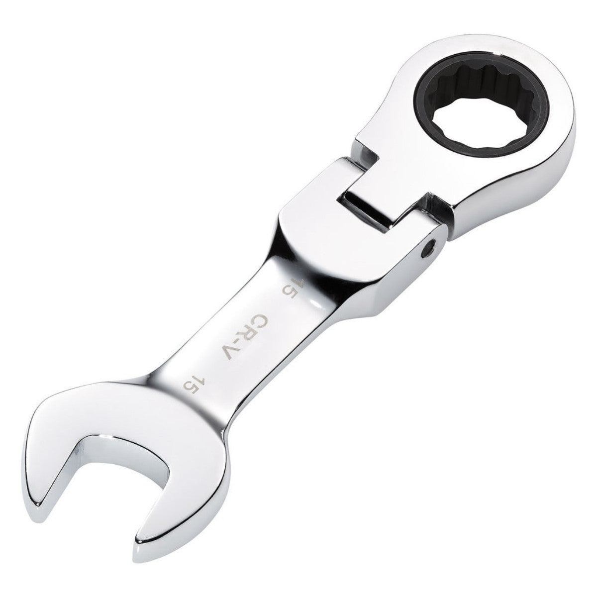Draper HI-TORQ Metric Stubby Flexible Head Ratchet Combination Spanner, 15mm 27973