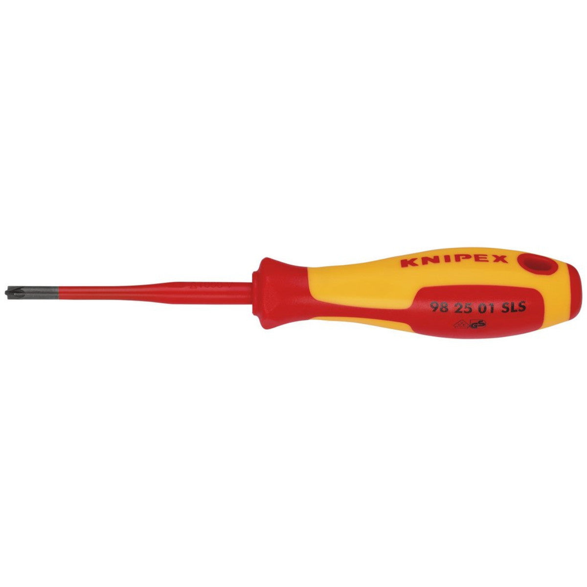 Knipex 98 25 01 SLS VDE Insulated Plus/Minus Pozidriv Screwdriver, PZ/S1 x 80mm 28057