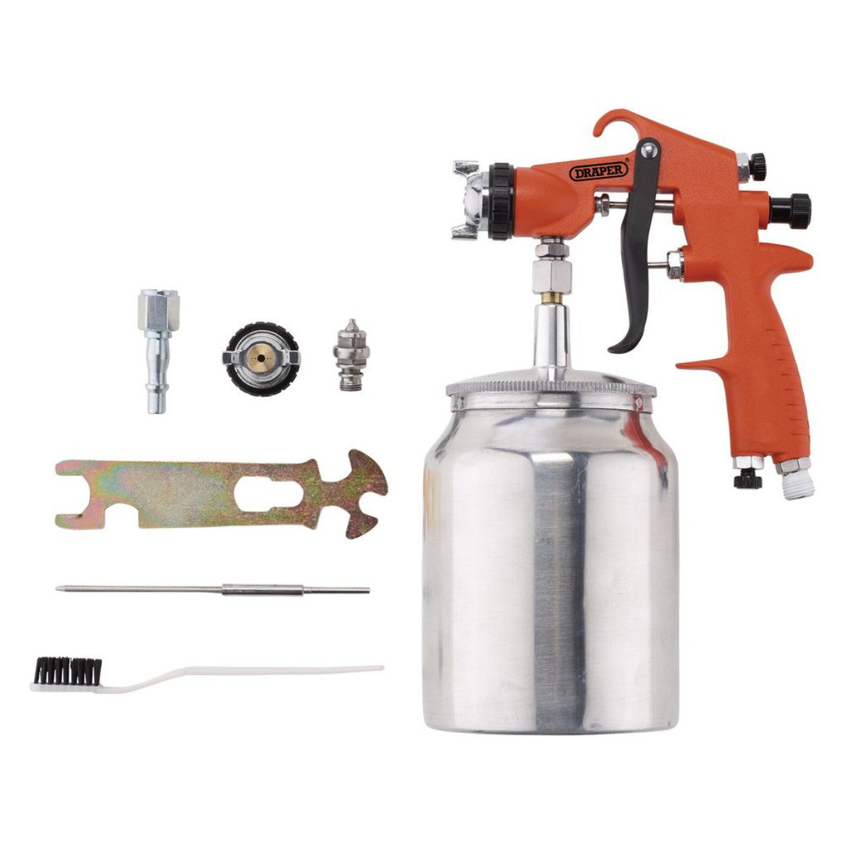 Draper Suction Air Paint Spray Gun, 1L, 1.8mm 28354