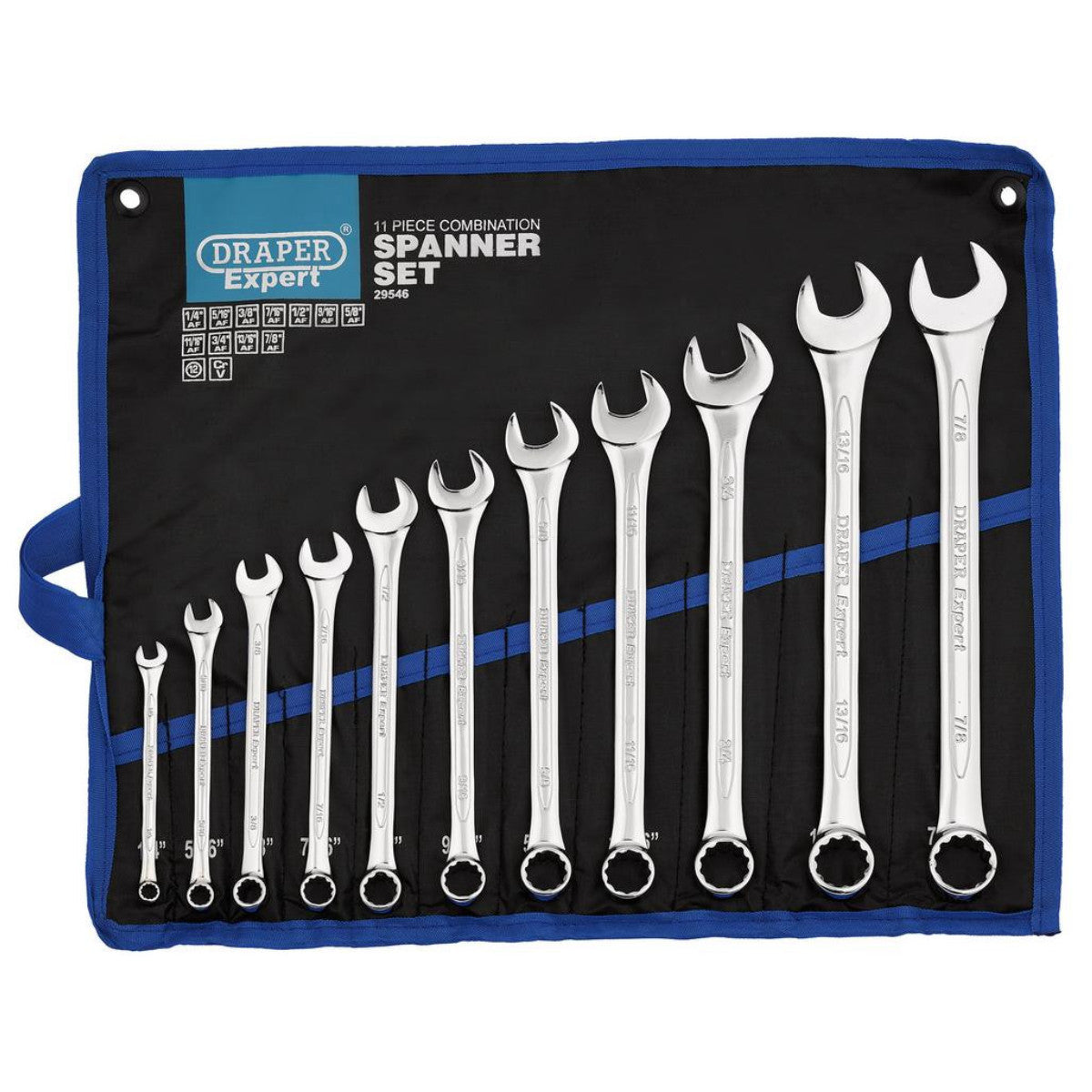 Draper Expert HI-TORQ Imperial Combination Spanner Set (11 Piece) 29546
