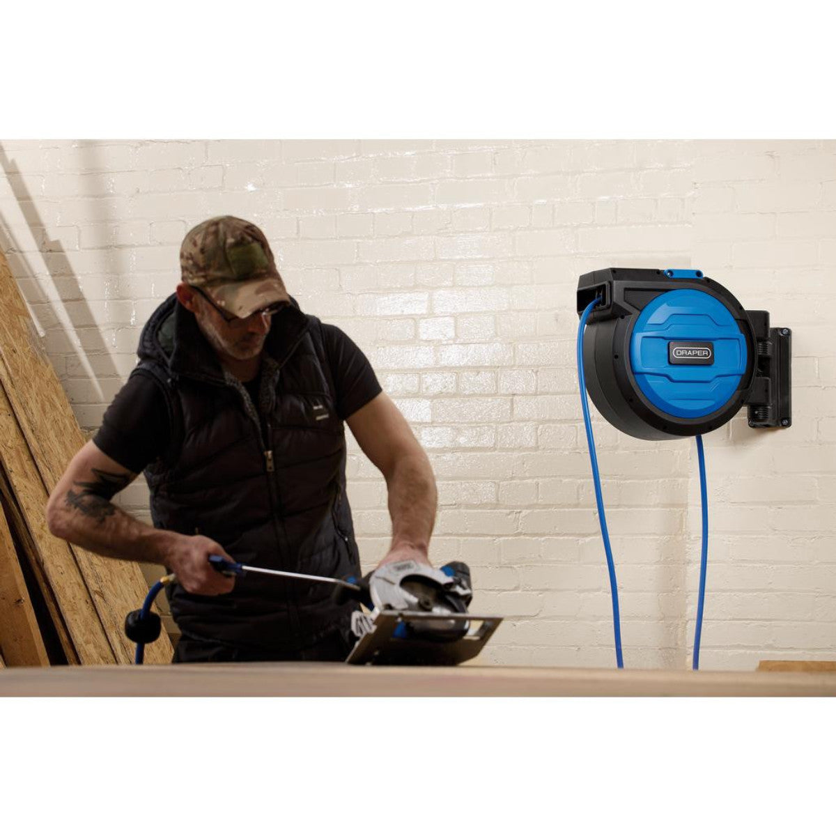 Draper Retractable Air Hose Reel, 30m, 10mm ID 29676