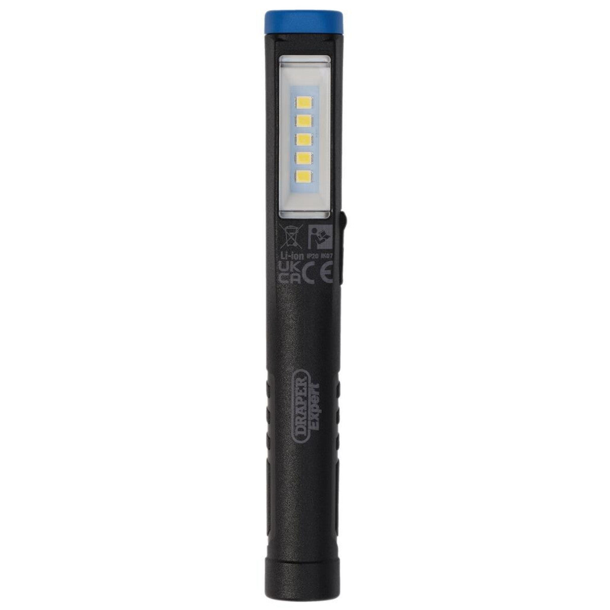 Draper Expert SMD LED USB Rechargeable Pen Light, 1W, 150 Lumens, USB-C Cable Supplied 31098