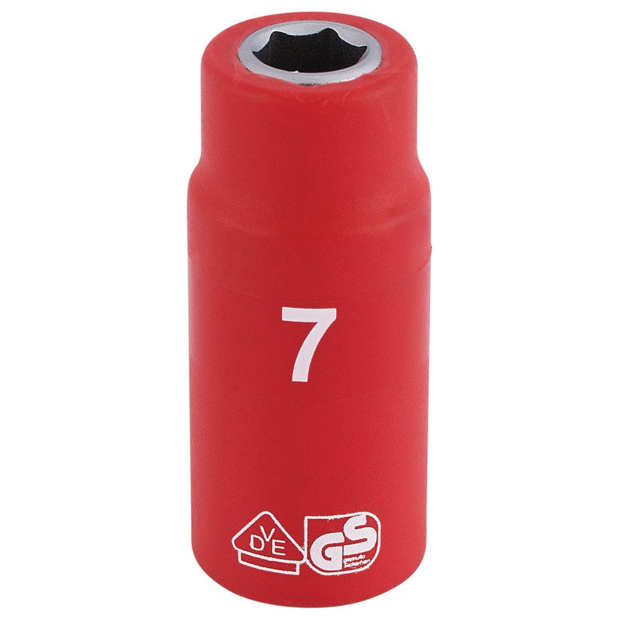 Draper Expert Fully Insulated VDE Socket, 1/4" Sq. Dr., 7mm 31325
