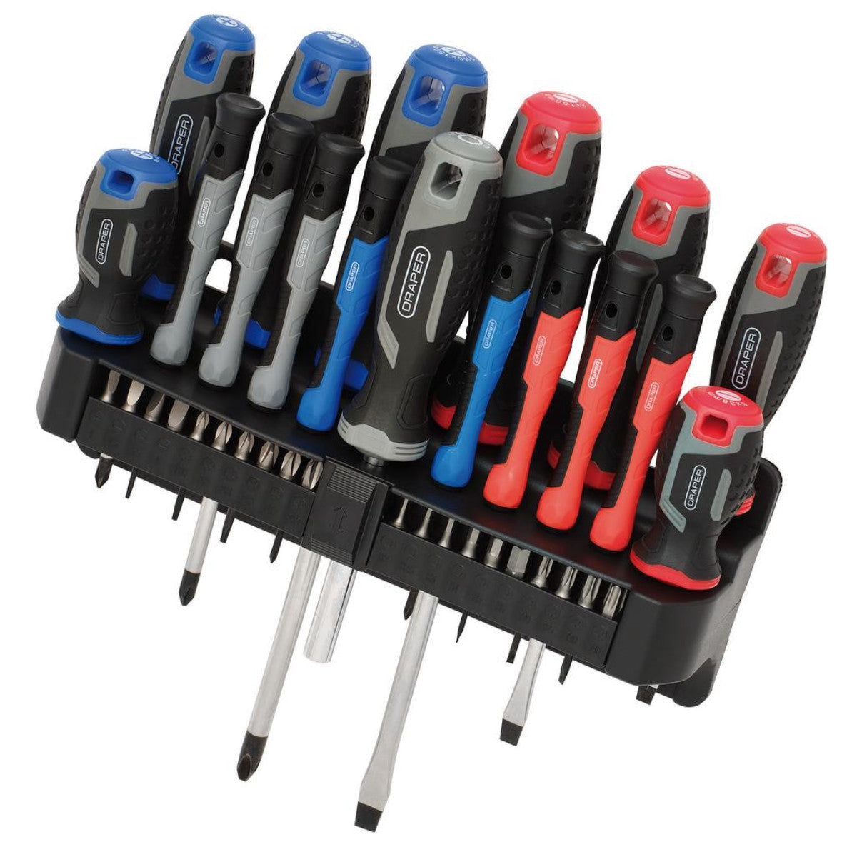 Draper Screwdriver Set with Wall Mountable Rack (37 Piece) 31672