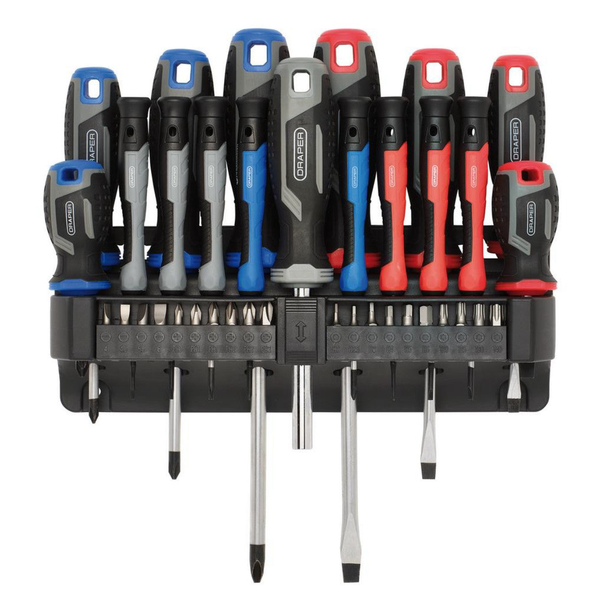 Draper Screwdriver Set with Wall Mountable Rack (37 Piece) 31672