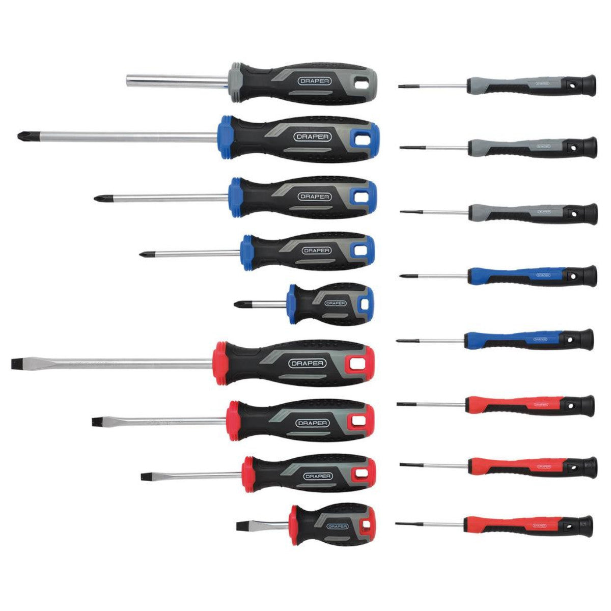 Draper Screwdriver Set with Wall Mountable Rack (37 Piece) 31672