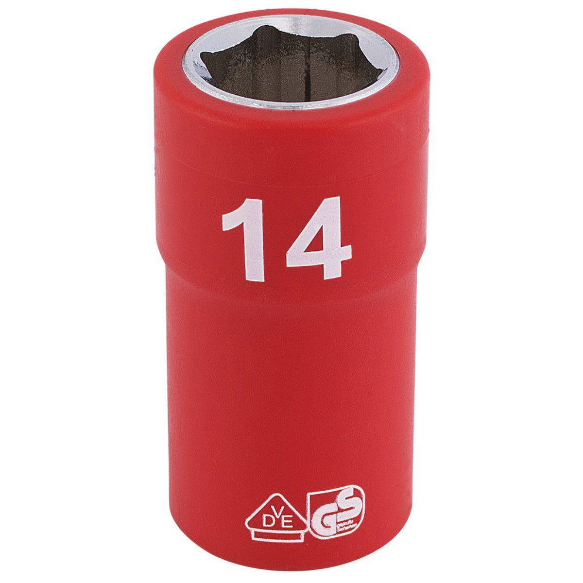 Draper Expert Fully Insulated VDE Socket, 3/8" Sq. Dr., 14mm 31697