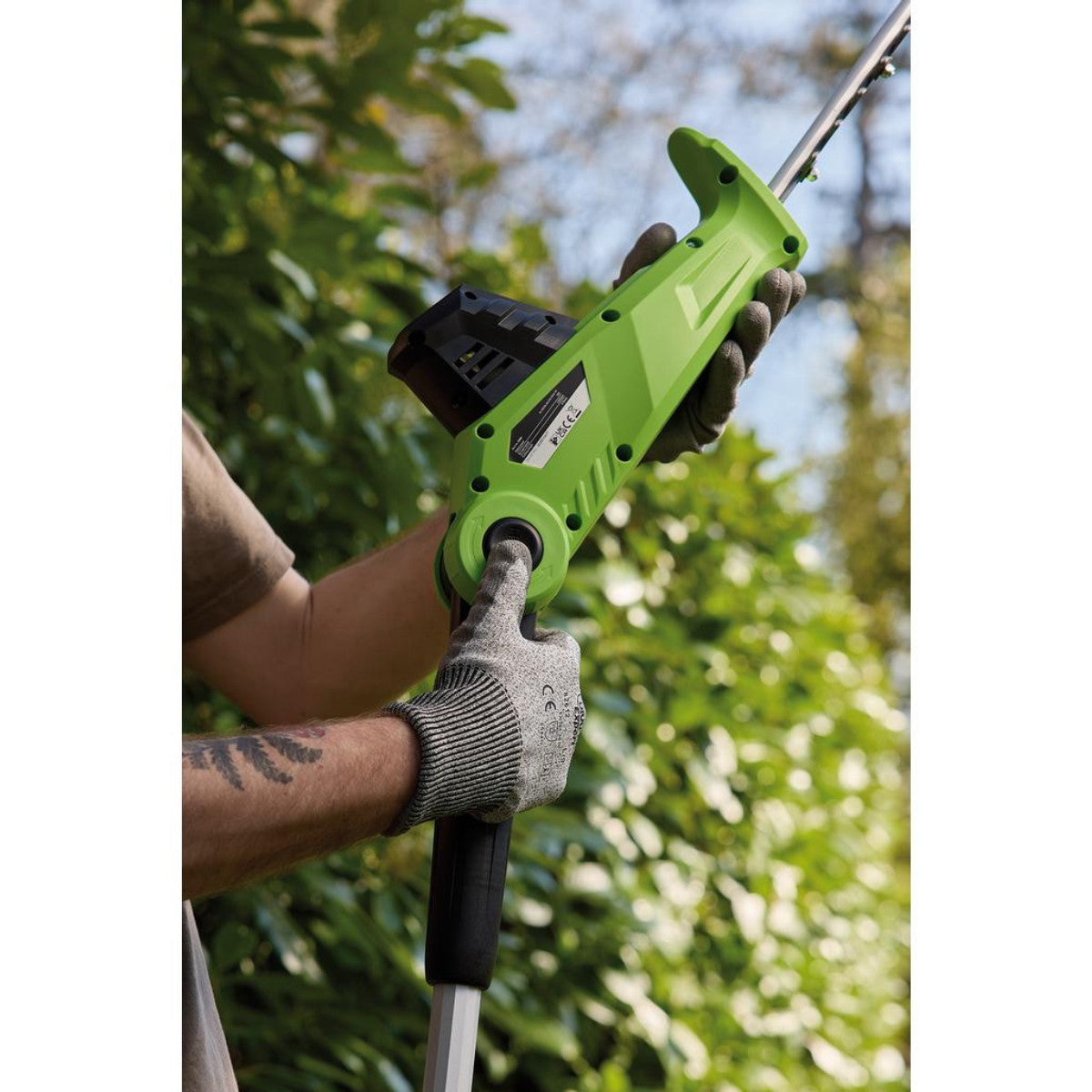 Draper 18V Pole Hedge Trimmer, 1 x 2.0Ah Battery, 1 x Charger 31865